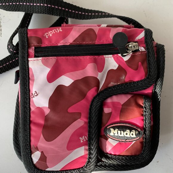 MUDD VINTAGE 90s HAND PINK CAMO CROSSBODY BAG PURSE Y2K LIMITED EDITION NYLON - Picture 3 of 13